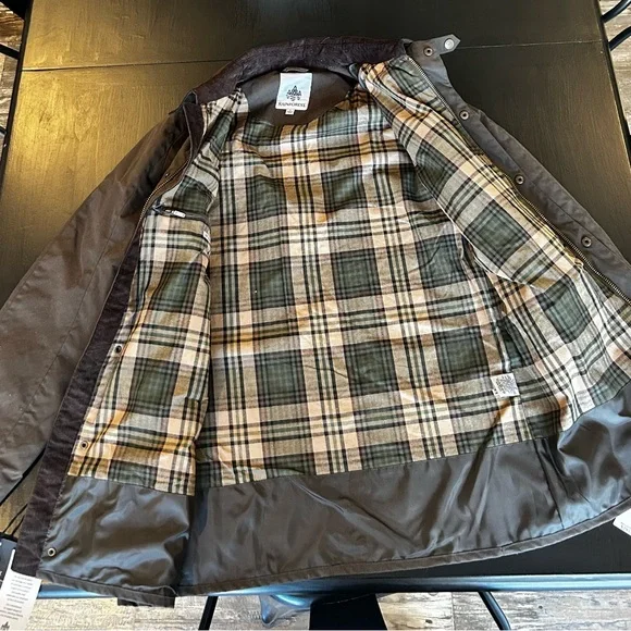 RAINFOREST Dark Brownish Green Military Jacket with Corduroy Collar - Picture 4 of 5